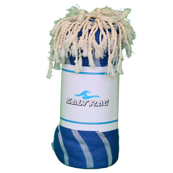 Salt Rag Beach Towel - "Blue Island Rag" [Sand Free Turkish Beach Towel] - Picture 2 of 4